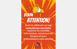 Attention ! Vous ne recevez pas les infos si vous n'êtes pas inscrits !