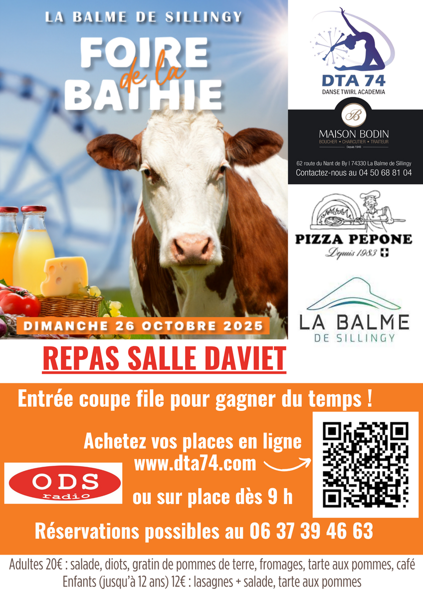 Repas de la Foire de la Bathie - achetez vos repas en ligne !