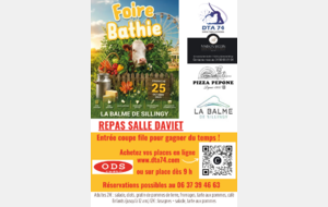 Foire de la Bathie La Balme de Sillingy - Repas Salle Daviet
