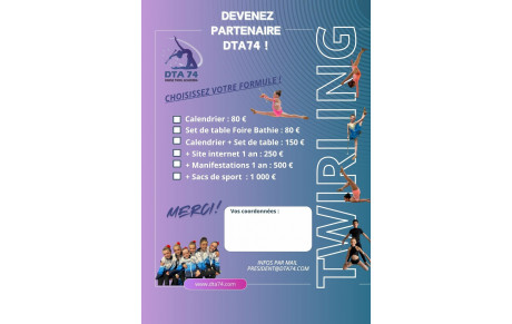Dta74 - Devenez Partenaire 2026 !