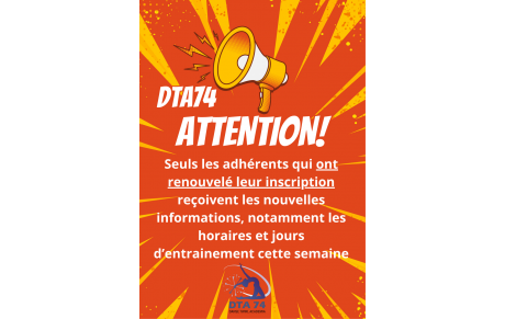 Attention ! Vous ne recevez pas les infos si vous n'êtes pas inscrits !